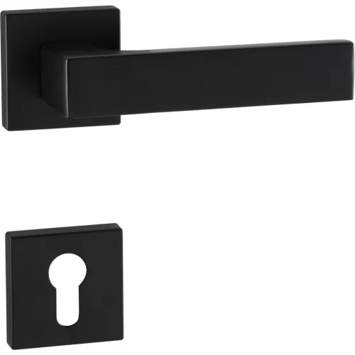 Marchesi rozettás kilincsgarnitúra BUDAPEST PZ 38-45 mm zamak fekete matt