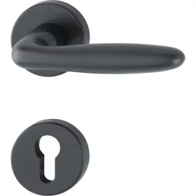   HOPPE VERONA rozettás kilincsgarnitúra 37-47 mm fekete matt PZ