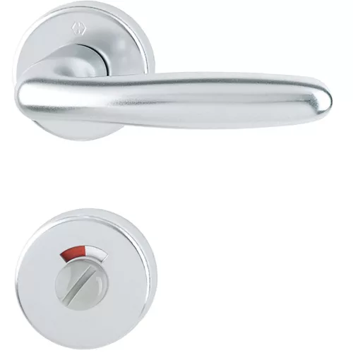 HOPPE VERONA rozettás kilincsgarnitúra 37-47 mm ezüst eloxált WC