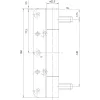 SIMONSWERK objektpánt VN 3738/160 FD pántmagasság 160 mm nemesacél