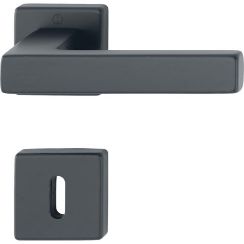 HOPPE kilincsgarnitúra AUSTIN - rozettás BB, 52 - 57 mm, alumínium fekete