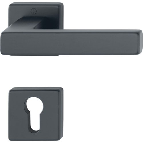 HOPPE kilincsgarnitúra AUSTIN - rozettás PZ, 52 - 57 mm, alumínium fekete