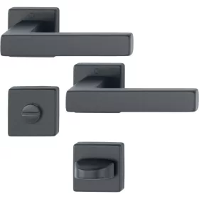 HOPPE AUSTIN rozettás kilincsgarnitúra 52-57 mm fekete WC