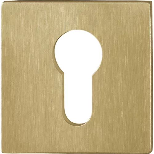 HOPPE cilinderrozetta lapos, támasztó ékkel, szögletes, rozsdamentes matt réz