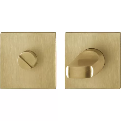 HOPPE WC-rozetta lapos,támasztó ékkel, szögletes, rozsdamentes matt réz