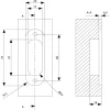 Ajtómágnes Magnotica Pro E 73 x 22 mm ovális takaró zamak fekete