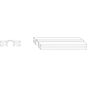   Adapter 5000 mm küszöbprofil alátétprofiljához műanyag fekete