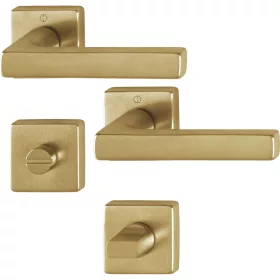   HOPPE DALLAS rozettás kilincsgarnitúra világos sárgaréz WC