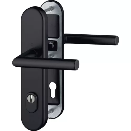 HOPPE AMSTERDAM biztonsági kilincsgarnitúra PZ92 67-77 mm matt fekete