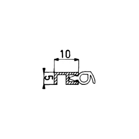 Tömítőprofil PTS 2100 10 mm barna profil barna tömítés