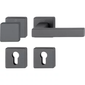 HOPPE AUSTIN tűzgátló gomb/kilincs garnitúra homokfekete