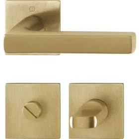   HOPPE DALLAS rozettás kilincsgarnitúra szögletes világos réz WC