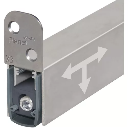 PLANET ajtótömítő X3-RD 960mmmagasság 30mm egyoldalas aluminium natur