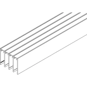   VITRIS Atrivant 80 magas mennyezeti sín 4 pályásalu antracit RAL 7016 6000 mm