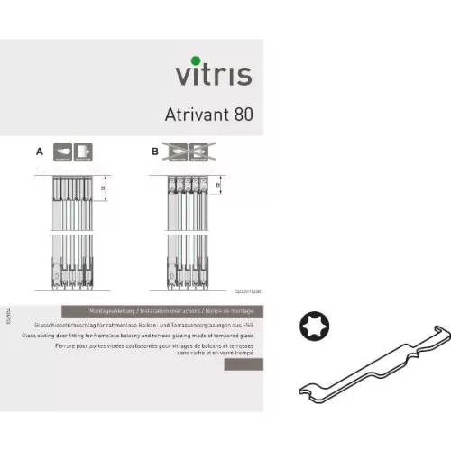 VITRIS Atrivant 80 szerelési kiegészítő szett rendszerenként