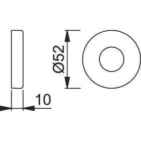 HOPPE kilincs takarórozetta kerek, aluminium matt fekete