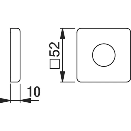 HOPPE kilincs takarórozetta szögletes, matt rozsdamentes