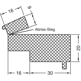GUTMANN Weser tömítőprofil TD 20/46 L=1000 mm EPDM fekete