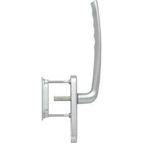   HOPPE NEW YORK emelő-toló garnitúra kagylófogantyúval 75-80 mm ezüst eloxált