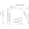 HAUTAU falcolló készlet FS 600 SBS-hez L=600 mm baljobb acél horganyzott
