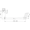 HAUTAU falcolló készlet FS 600 SBS-hez L=600 mm baljobb acél horganyzott