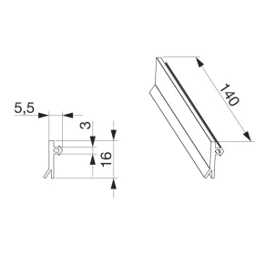   MACO MULTI-VENT szárnytömítés nutszélesség 25-35mm140mmvilágosszürke(468840)