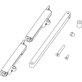   HAUTAU FL190 tokretesz erőátviteli szerkezet 121- 200 mm alu fekete RAL 9005