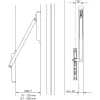 HAUTAU FL190 tokretesz erőátviteli szerkezet 121- 200 mm alu fekete RAL 9005