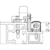 GEZE OL90NOL95 másodreteszelés ráütődés 0-17 mm alu fehér RAL 9016