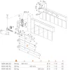 Hosszúpánt Anti Sabotage 4DW állítható 400 x 40 mm rozsdamentes