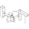 kapupánt Dino 180° nyitásszög 150 kg magasság 115mm alu RAL9005