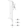 Integrált csapszeges kapuletűző SUBY retesz 100mm magasságállítás alu RAL6005