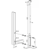Kapuletűző VSA tengellyel/peremmel hossz 490 mm aluminium RAL 9005