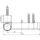 ROTO ajtópánt PS 27 ráütődés magassága 17 - 205 mm bronz