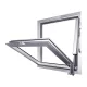 GEZE RWA 100 NT E250NT-vel löket 200 mm alumínium ezüst eloxált