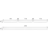 Fresh Ablakfülke F32 Belül L=383 mm Műanyag Fehér Ral 9010