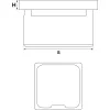 ECOOMY végzáró ? 50 x 50 x 20 mm szögl. csőhöz polírozott nemesacél V2A