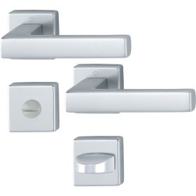   HOPPE TOULON rozettás kilincsgarnitúra 37-42 mm ezüst eloxált WC