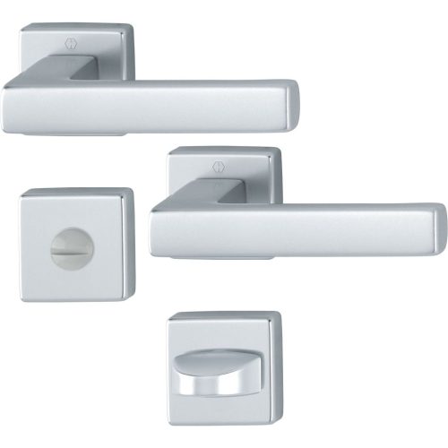 HOPPE TOULON rozettás kilincsgarnitúra 37-42 mm ezüst eloxált WC