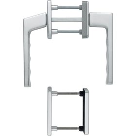 HOPPE TOULON  teraszajtókilincs foganytú  ezüst eloxált