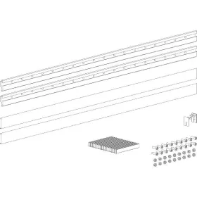   TERNO üvegbefogó sín szett rövid ESG/VSG 8-87 mm L=900 mm ezüst