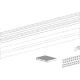 TERNO üvegbefogó sín szett rövid ESG/VSG 8-87 mm L=900 mm ezüst
