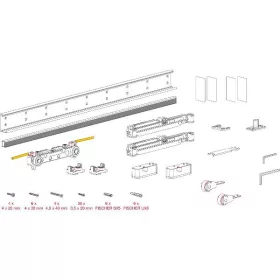   TERNO Magic 2 tolóajtó szerelvényk.1 szárny 80 kg szárnyszél. 680-1100 mm ezüst