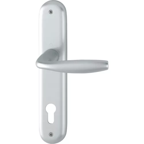 HOPPE kilincsgarn. NEW YORK hosszúpajzsos PZ, ajtóvast. 35-45, ezüst elox.