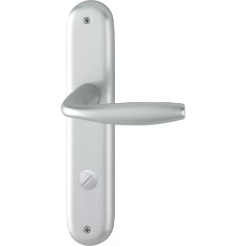 HOPPE NEW YORK Hosszúpajzsos Kilincsgarnitúra WC 35-45mm ezüst eloxált