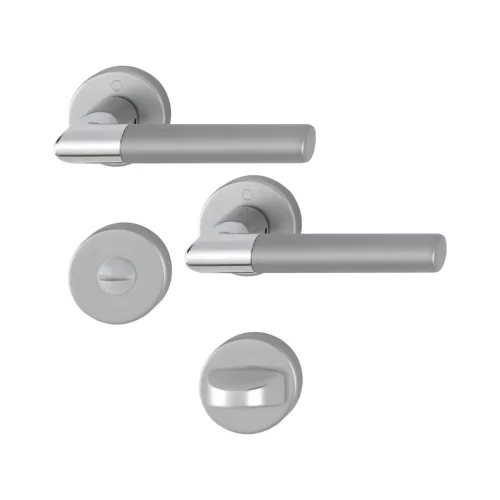 HOPPE LECCE rozettás kilincsgarnitúra alumínium WC