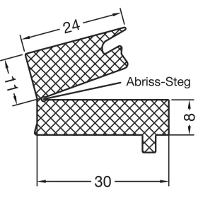 GUTMANN Weser tömítőprofil TD 8/11 L=1000 mm EPDM fekete
