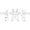 HOPPE LUXEMBOURG biztonsági kilincsgarnitúra PZ92 67-72 mm acél
