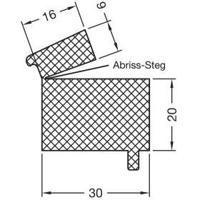 GUTMANN Weser tömítőprofil TD 20/9 L=1000 mm EPDM fekete