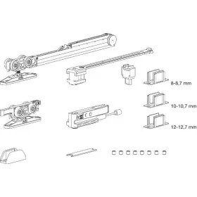   TERNO Vetro 40 vasalatszett Fluid 70/Basic Komfort üveg 80 kg futósín nélkül